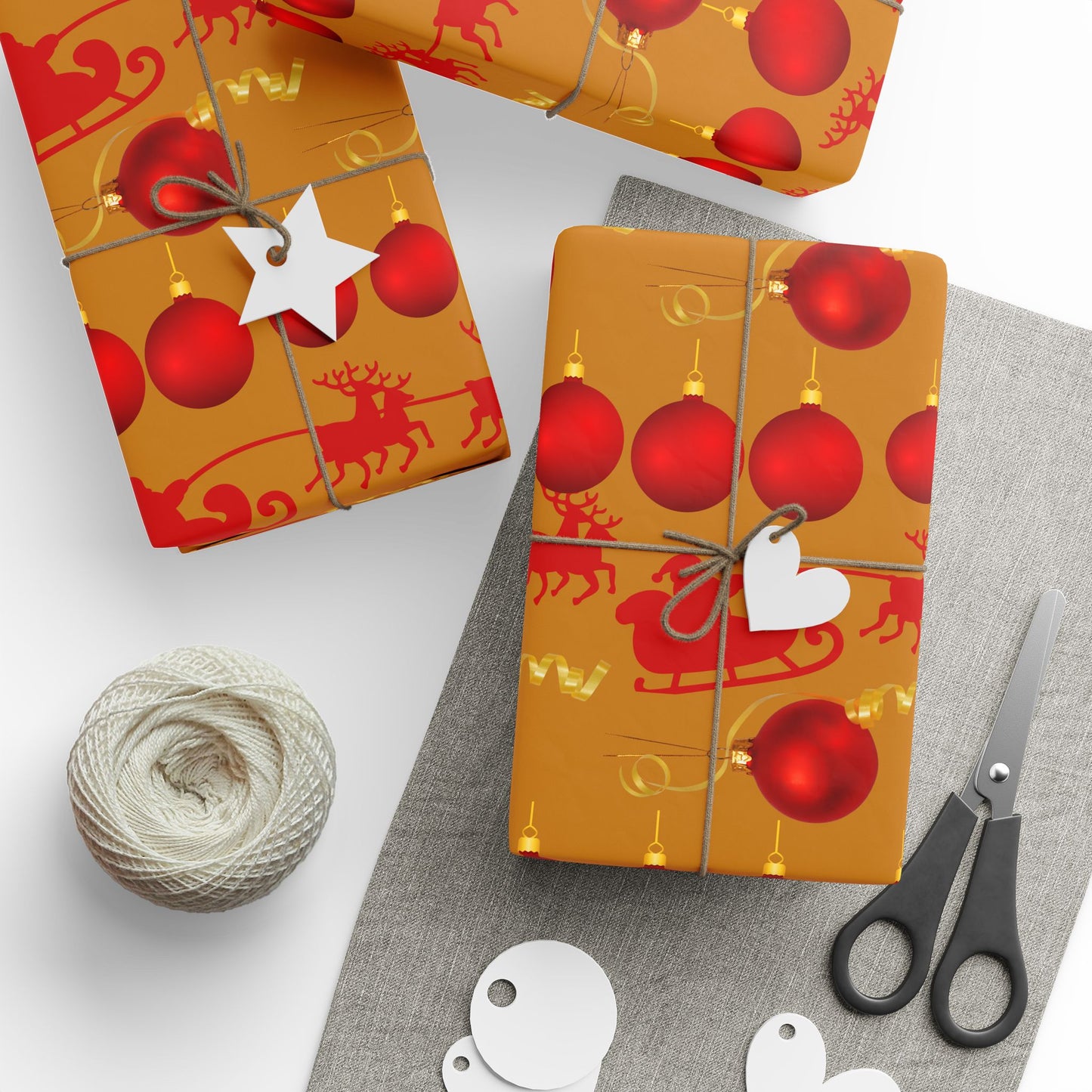 Holiday Balloon & Ornament Wrapping Paper