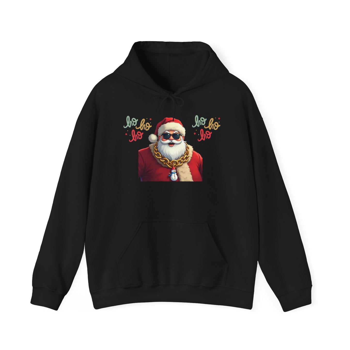 Santa Bling Hoodie – "Ho Ho Ho" Christmas Sweatshirt