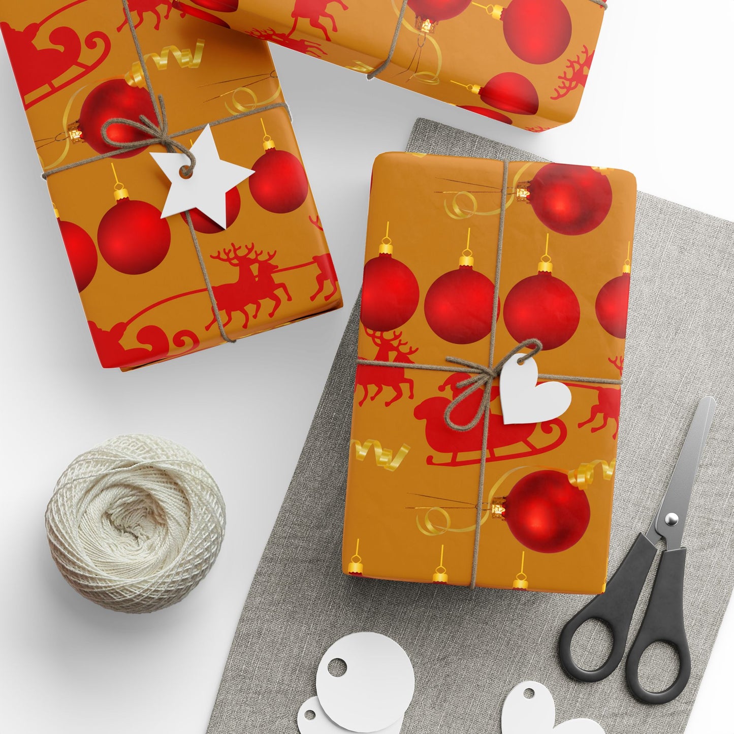 Holiday Balloon & Ornament Wrapping Paper