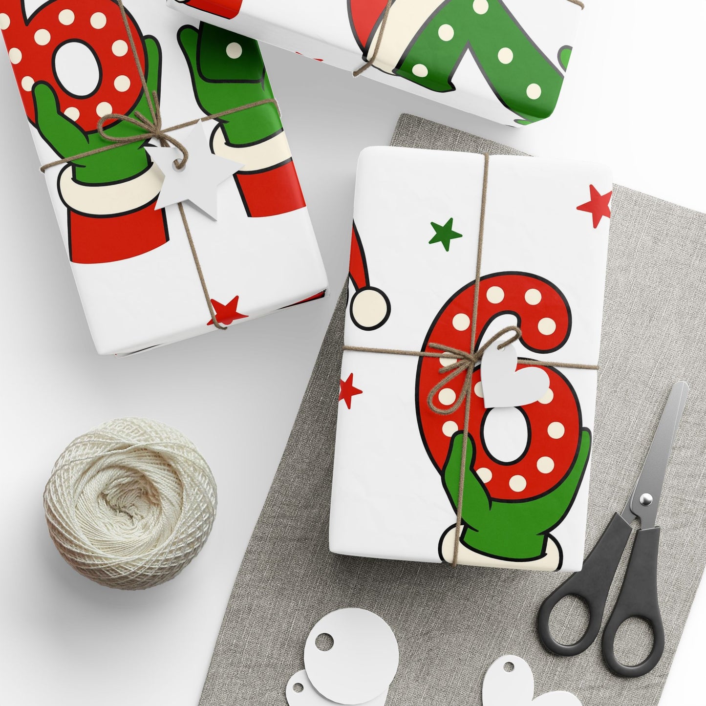 Christmas Elf  67 Stocking Pattern Wrapping Paper – Festive Red & Green Holiday Gift Wrap