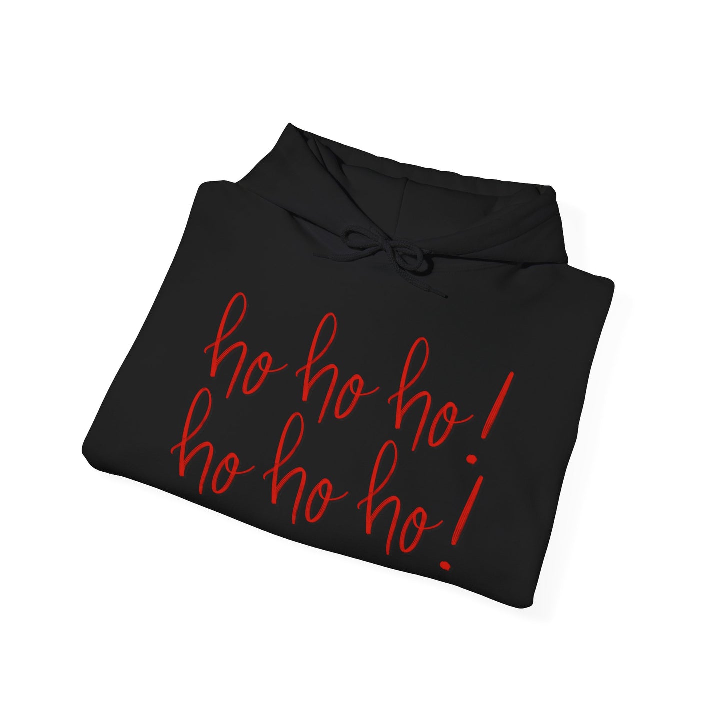 Ho Ho Ho Christmas Hoodie – Festive Script Holiday Pullover