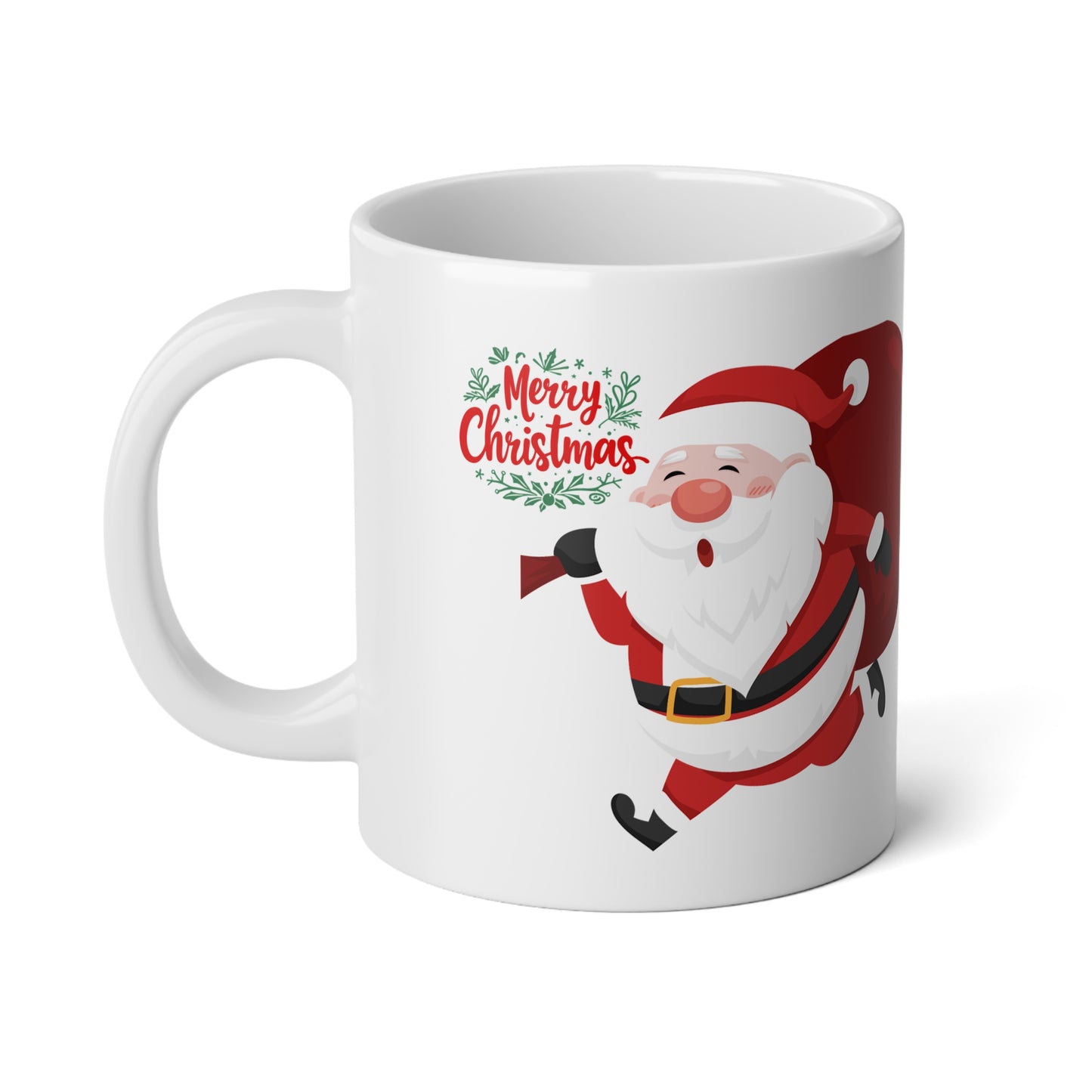 20oz Christmas Santa Jumbo Mug — Festive Holiday Coffee Cup