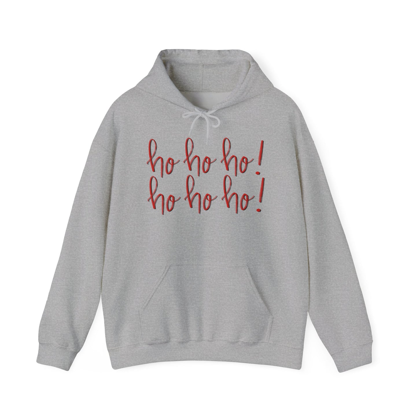 Ho Ho Ho Christmas Hoodie – Festive Script Holiday Pullover