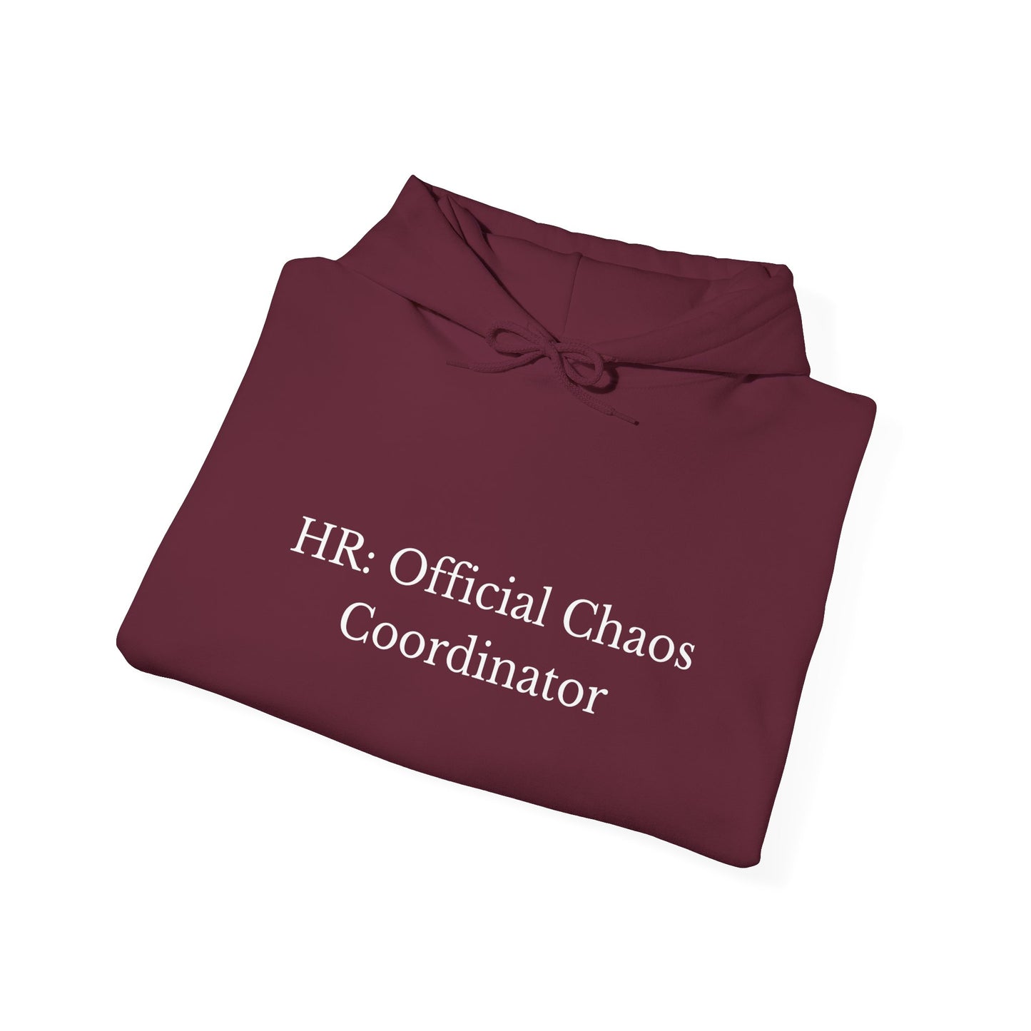 Cozy Unisex Hooded Sweatshirt, Perfect for Fall, Personalized Gift, HR: Official Chaos Coordinator