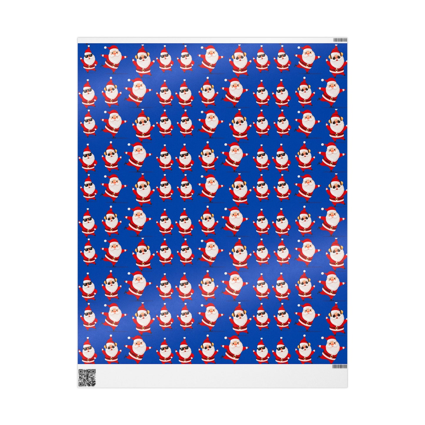 Santa Pattern Wrapping Paper – Retro Cool Sunglasses Santa Holiday Gift Wrap