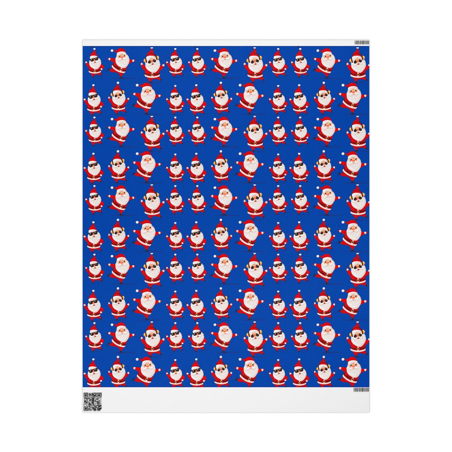 Santa Pattern Wrapping Paper – Retro Cool Sunglasses Santa Holiday Gift Wrap