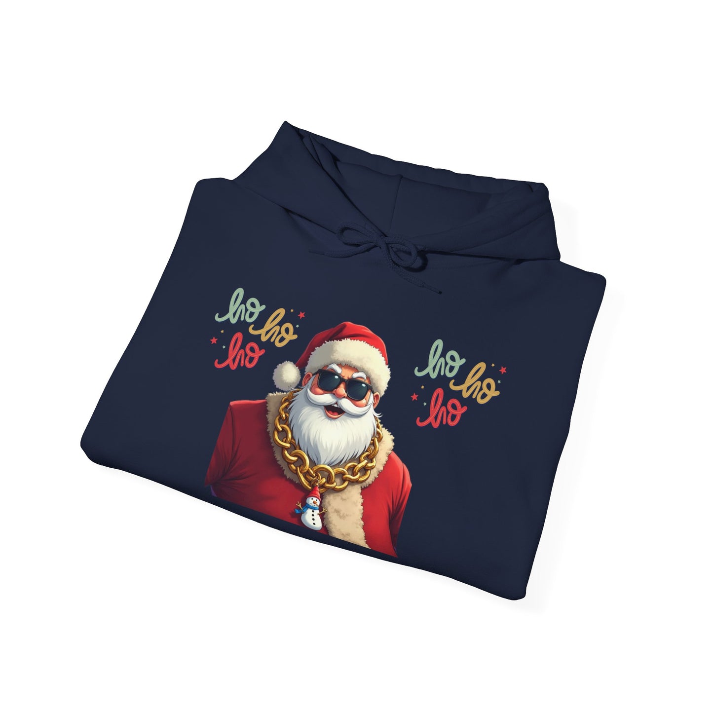 Santa Bling Hoodie – "Ho Ho Ho" Christmas Sweatshirt