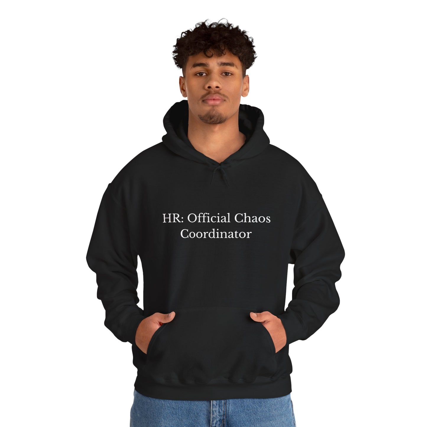 Cozy Unisex Hooded Sweatshirt, Perfect for Fall, Personalized Gift, HR: Official Chaos Coordinator