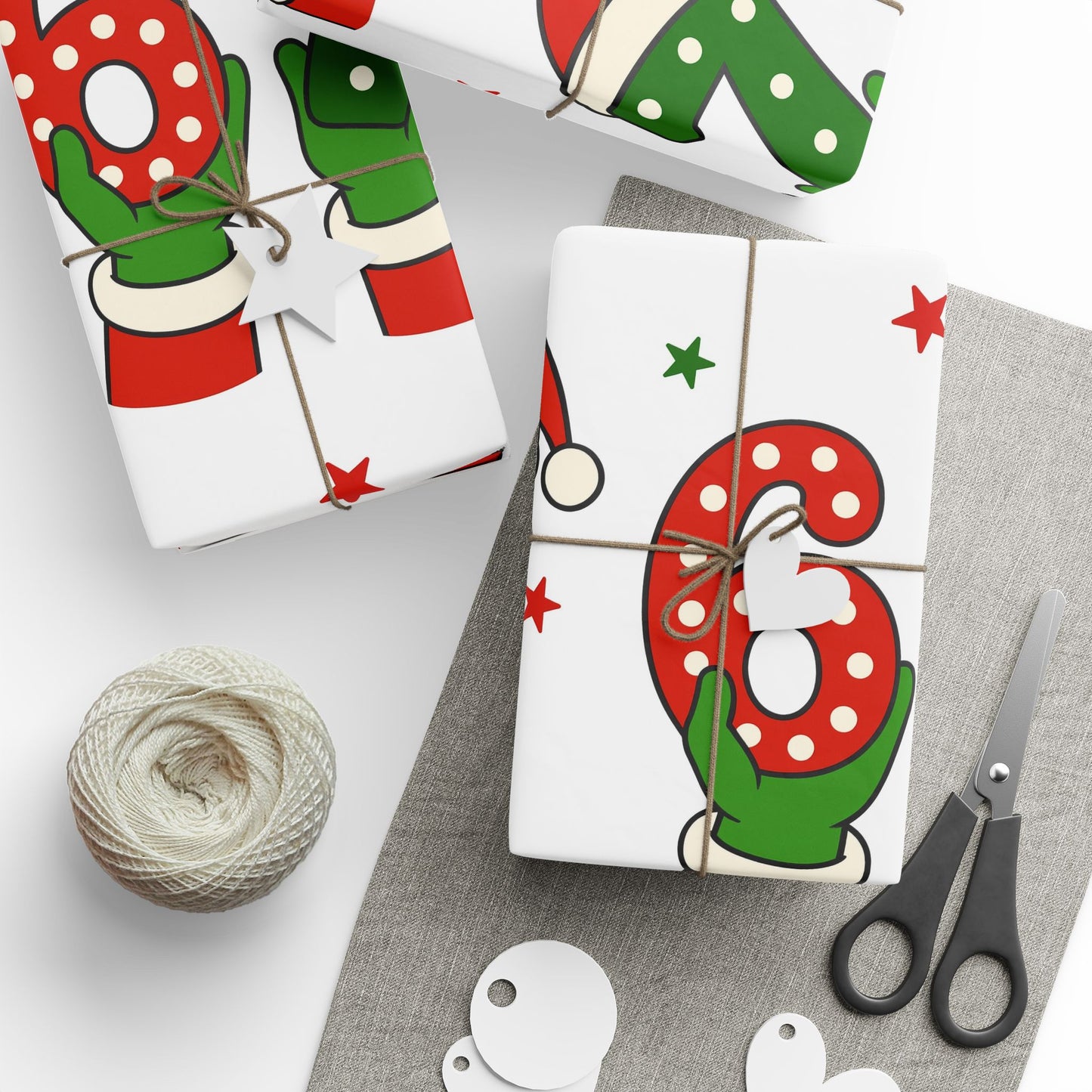Christmas Elf  67 Stocking Pattern Wrapping Paper – Festive Red & Green Holiday Gift Wrap