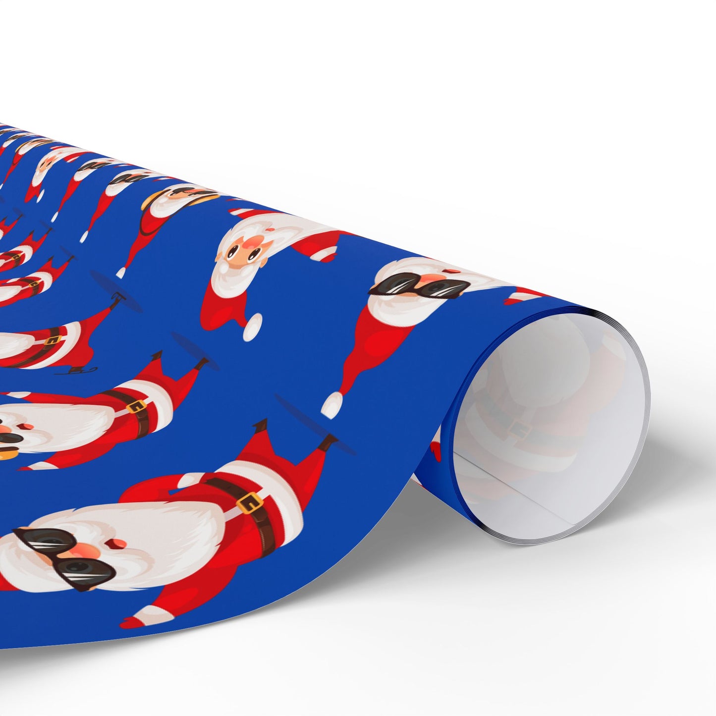 Santa Pattern Wrapping Paper – Retro Cool Sunglasses Santa Holiday Gift Wrap