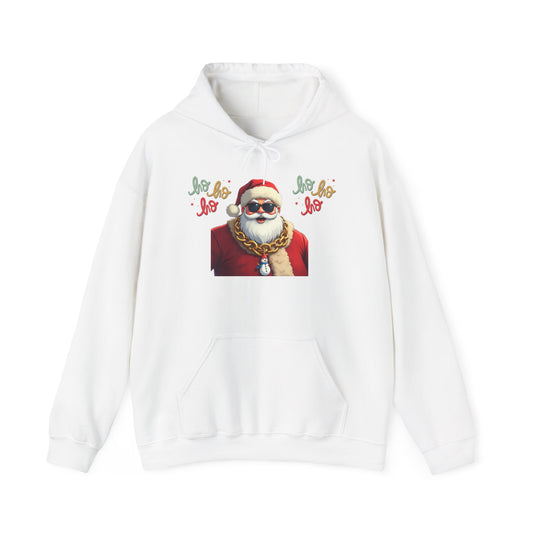 Santa Bling Hoodie – "Ho Ho Ho" Christmas Sweatshirt