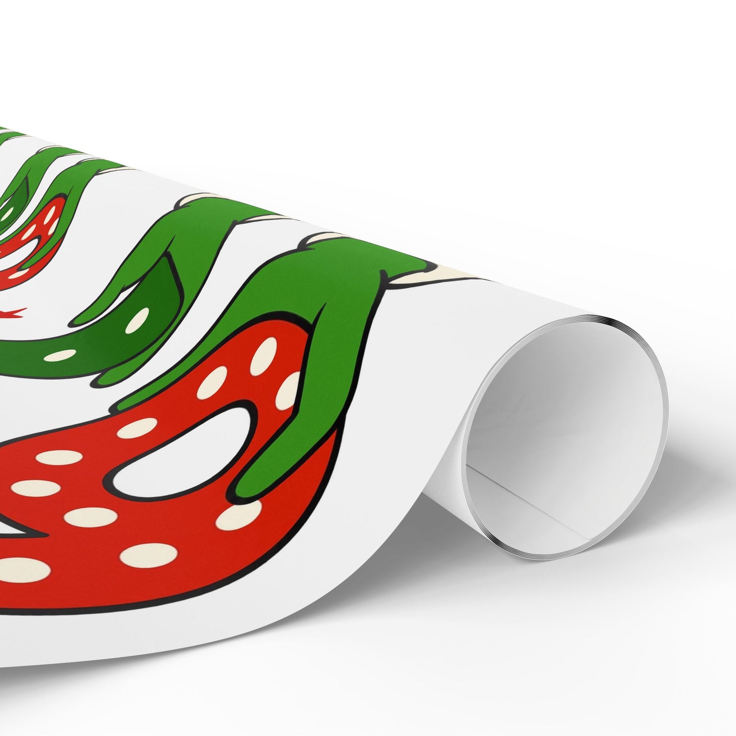 Christmas Elf  67 Stocking Pattern Wrapping Paper – Festive Red & Green Holiday Gift Wrap