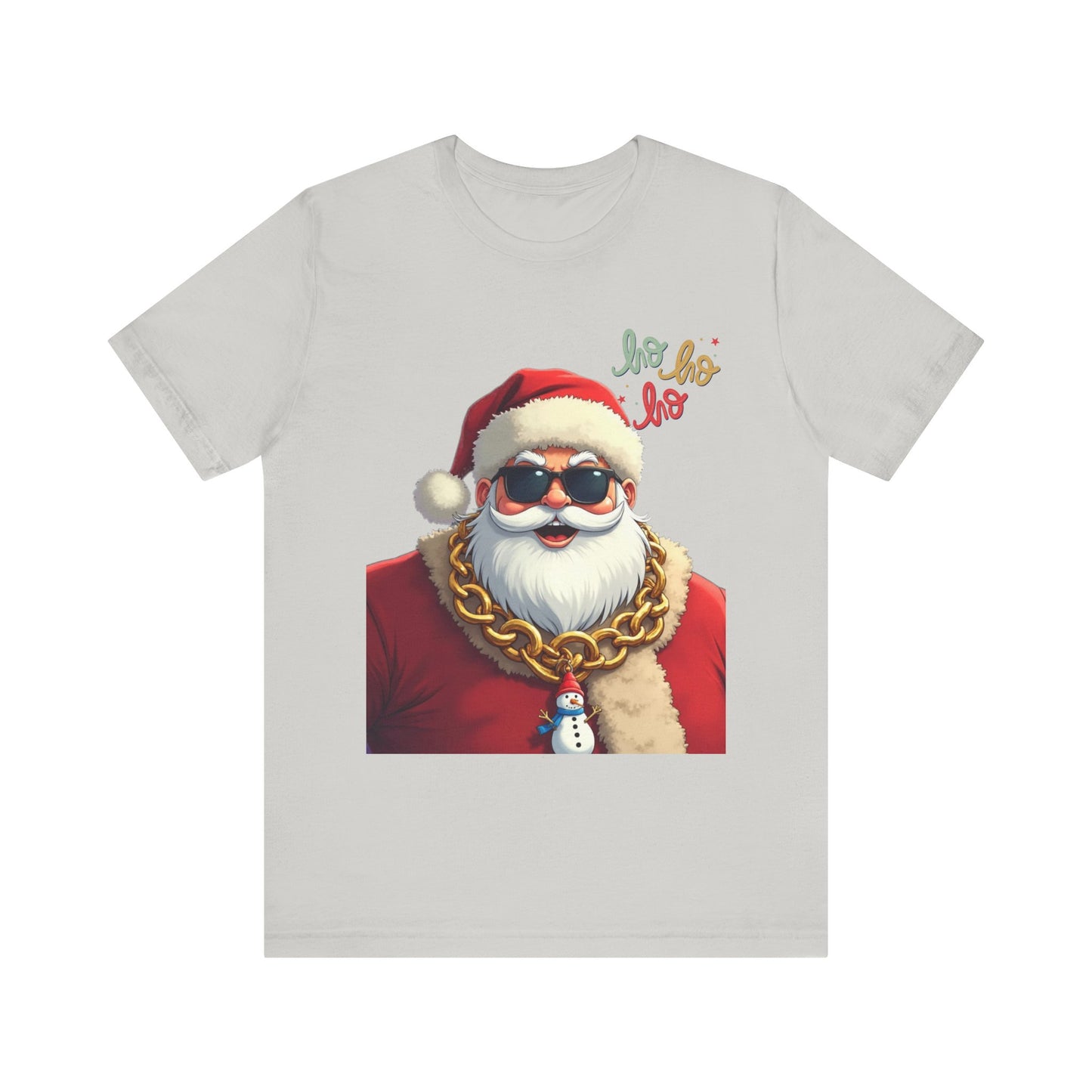 Cool Santa Graphic Tee — 'Ho Ho Ho' Sunglasses Santa Christmas T-Shirt