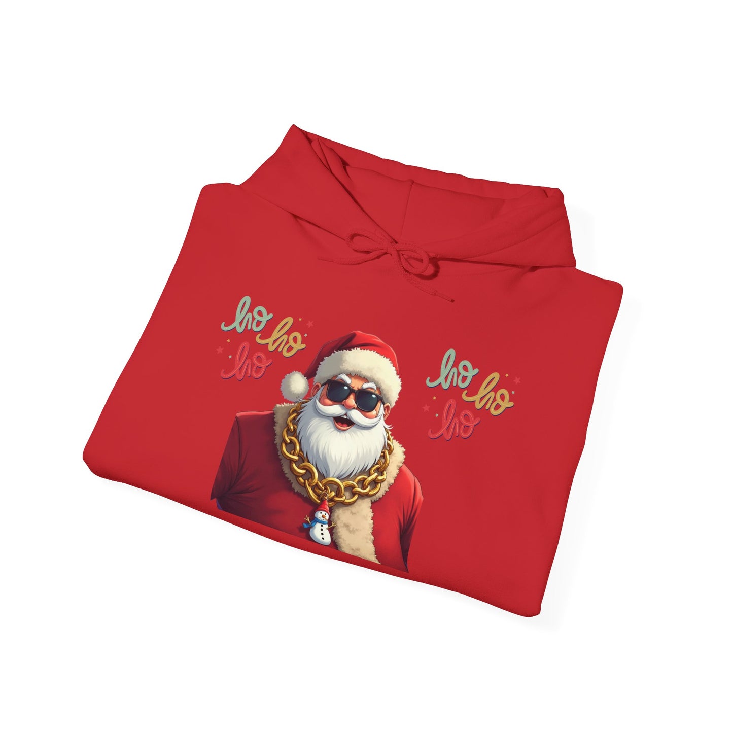 Santa Bling Hoodie – "Ho Ho Ho" Christmas Sweatshirt