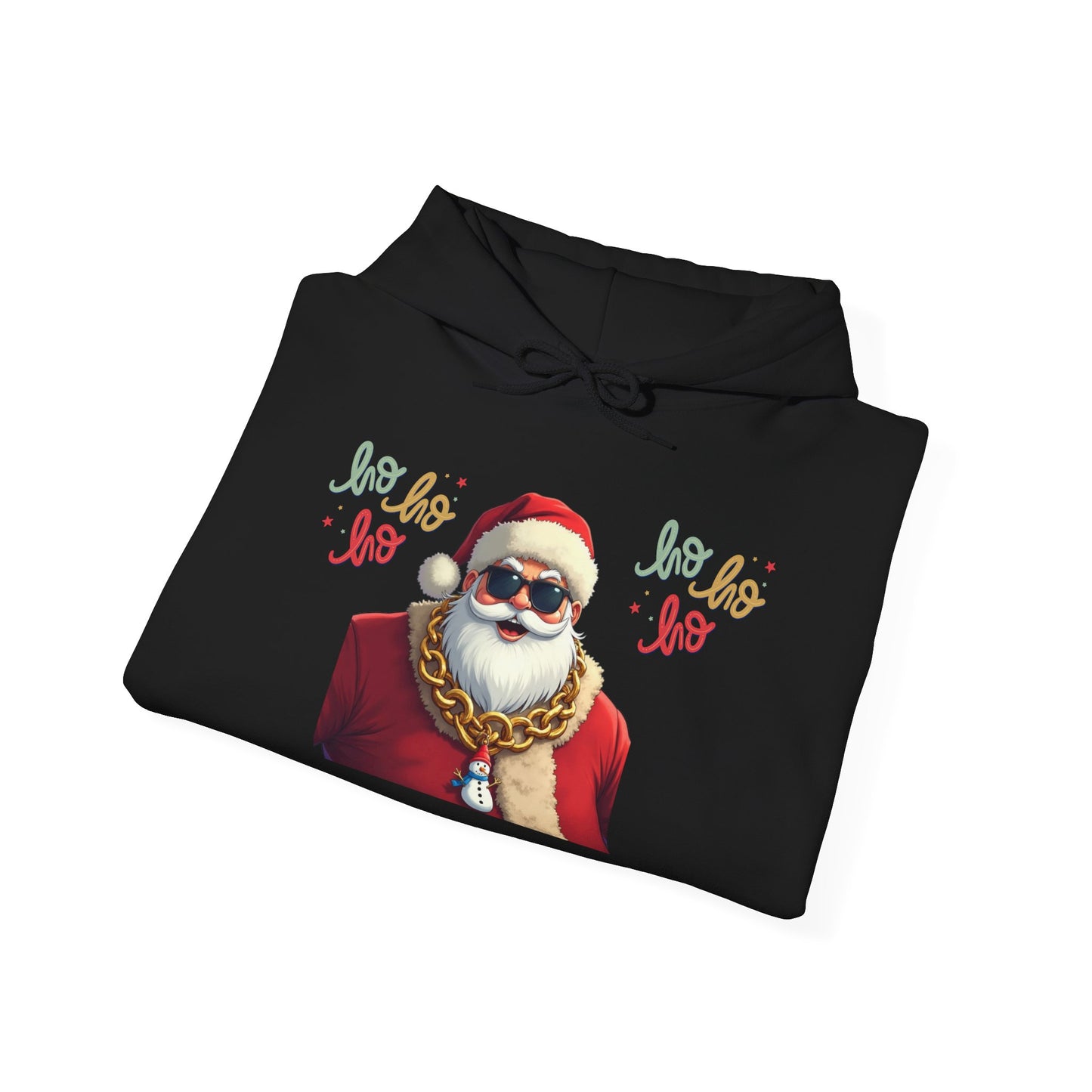Santa Bling Hoodie – "Ho Ho Ho" Christmas Sweatshirt