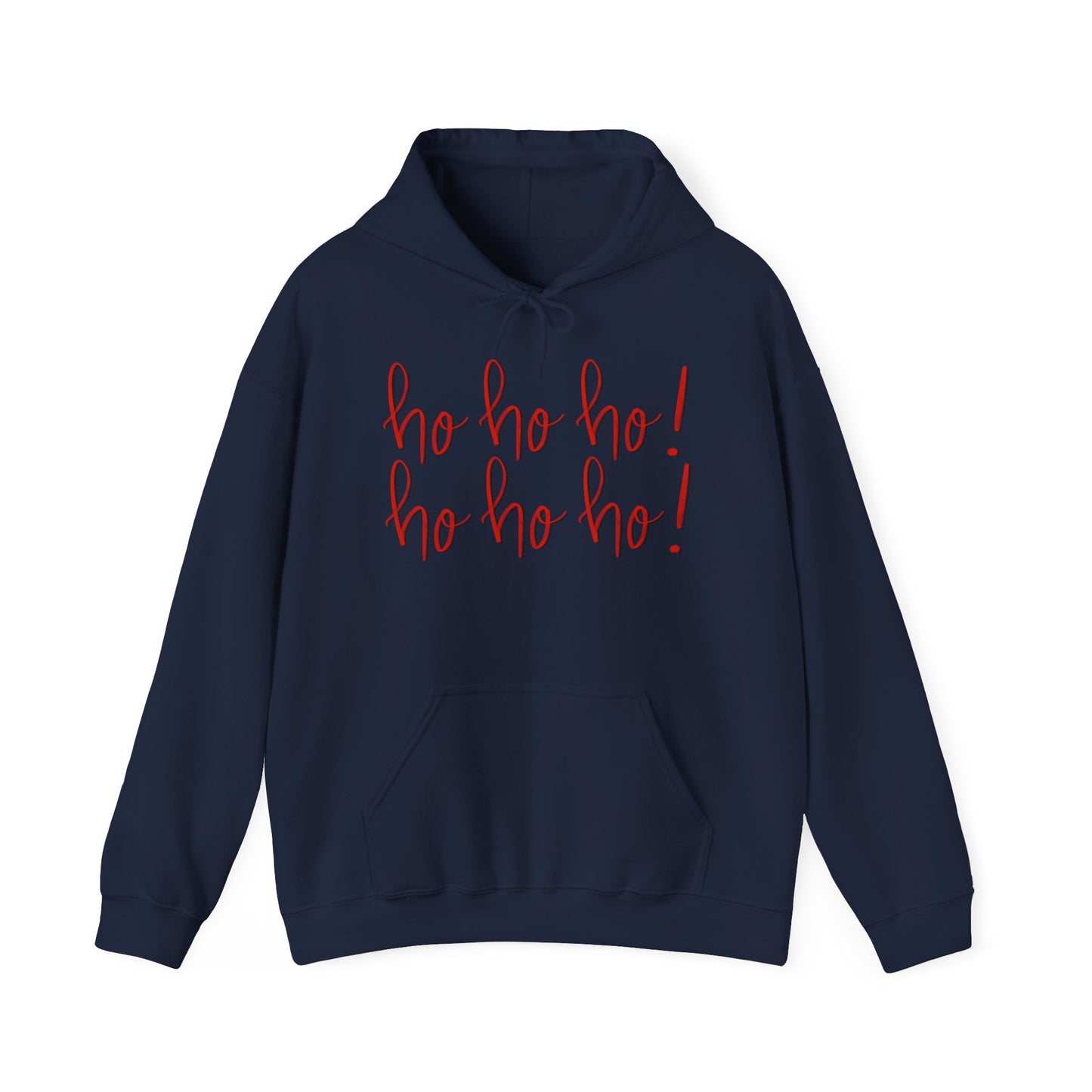 Ho Ho Ho Christmas Hoodie – Festive Script Holiday Pullover