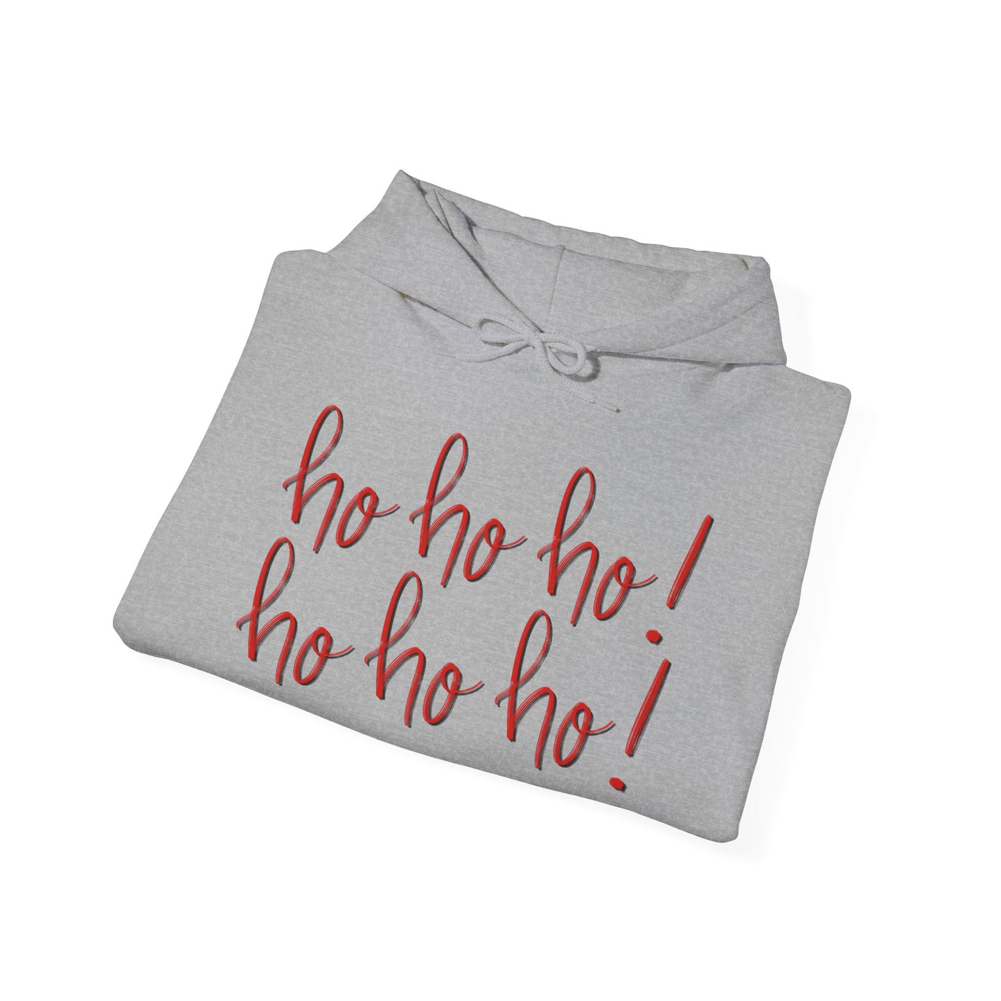 Ho Ho Ho Christmas Hoodie – Festive Script Holiday Pullover