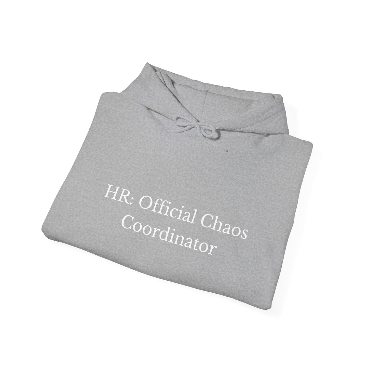 Cozy Unisex Hooded Sweatshirt, Perfect for Fall, Personalized Gift, HR: Official Chaos Coordinator
