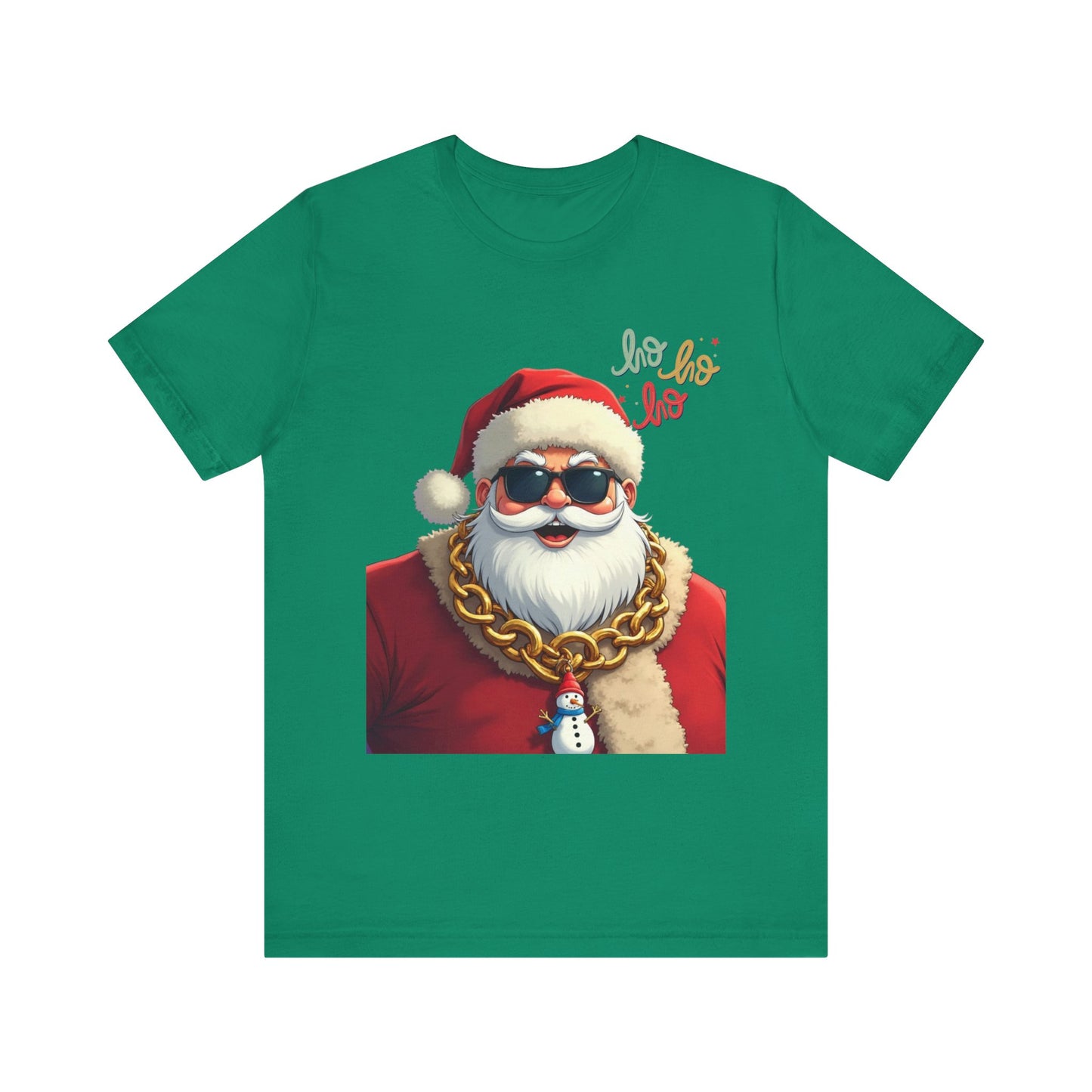 Cool Santa Graphic Tee — 'Ho Ho Ho' Sunglasses Santa Christmas T-Shirt