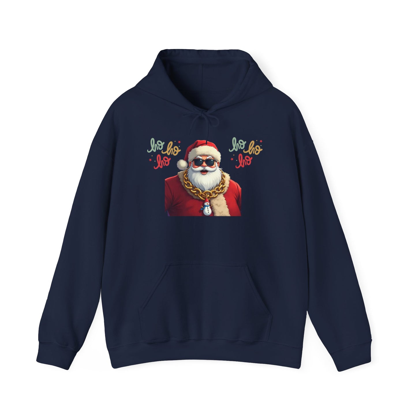 Santa Bling Hoodie – "Ho Ho Ho" Christmas Sweatshirt
